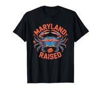 Maryland Raised Blue Crabs State Pride Vintage Crab Lover T-Shirt