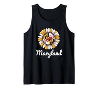 Maryland State Flag Black Eyed Susan Flower Garden Gardening Tank Top