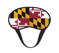 Maryland State Flag Blackout Sleep Mask,Soft Polyester, Anti-Light, Stylish,Suitable for Men and Women,for Daily Work and Outdoor Travel.