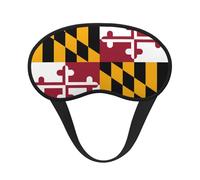 Maryland State Flag Blackout Sleep Mask with Elastic Band Design Fits All Head Shapes Ideal for Travel Office and Shift Work