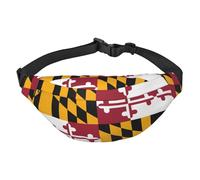 Maryland State Flag Boys large waist bag, travel crossbody waist bag, suitable for enjoying sports, running, cycling, travel, fishing