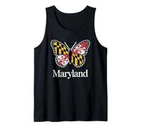 Maryland State Flag Butterfly Art Pride Tank Top