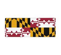 Maryland State Flag Gaming Desk Mat, Wide Surface Desk Pad for Keyboard, Mouse and Improved Gaming Stability