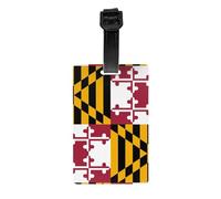 Maryland State Flag Golf Bag Privacy Label, Detachable Briefcase (3.3 * 2.1 inches), Children's School Bag, Sports Bag Label, Travel Luggage Label