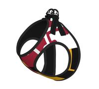 Maryland State Flag Print Adjustable Harness Leash Set For Cats And Dogs, Soft Breathable Kitten Puppy Mesh Vest With Reflective Design, Escape-Proof Lead For Small Pets Walking Training