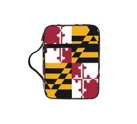 Maryland State Flag Print Bible Cover Lightweight Tablet Sleeve Durable Makeup Bag Pencil Case for Church School Travel