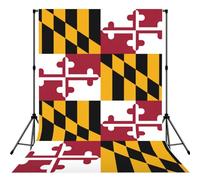 Maryland State Flag Print Photo Studio Background 5x7ft Soft Photo Backdrop Curtain For Studio Content Creator Equipment