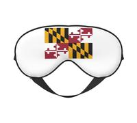 Maryland State Flag Print Sleeping Eye Cover Eyeshade for Men Women Plane Travel Nap Night Sleeping