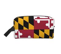 Maryland State Flag Print Toiletry Bag for Men Travel Toiletry Bag, Spacious Capacity Cosmetic Bag for Women