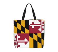 Maryland State Flag Print Tote Bag For Womenshoulder Reusable Shopping Casual Travel Summer Beach Bags