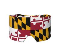 Maryland State Flag Printed Slumber Eye Shield, Reversible Sleep Gear, Light Blocking Headwrap, for Travel Comfort