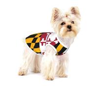 Maryland State Flag Small Pet Cotton Vest L Full Print Dog Cat Soft Breathable Elastic Apparel Daily Party Outfit