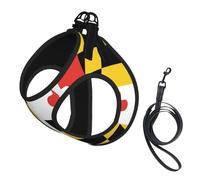 Maryland State Flag Small Pet Towing Vest, Adjustable Straps, Easy to Walk, Soft and Breathable Straps, Suitable for Small Dogs and Cats, Etc