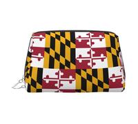Maryland State Flag Travel Makeup Bag, Organizer Bag with Divider,Portable Zipper Toiletries Storage Case