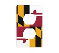 Maryland State Flag Unbreakable Polycarbonate Switch Plate-1 Gang Screwless Wall Plate for Home Office
