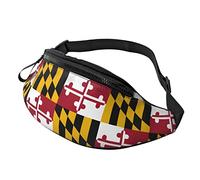 Maryland State Flag, USA Crossbody Bag Runner Small Hip Pouch Bum Bag Running Waistpack Bumbag Beltbag Sport Slim Fashionable for Jogging Hiking Woman