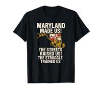 Maryland State Pride Quote Flag Map Heritage Vibe T-Shirt