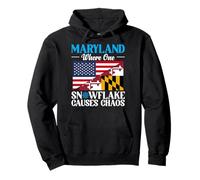 Maryland State Snowflake Causes Chaos America USA Winter Pullover Hoodie