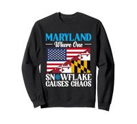 Maryland State Snowflake Causes Chaos America USA Winter Sweatshirt
