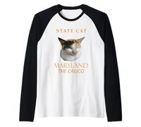 Maryland Territory Cat The Calico Raglan Baseball Tee