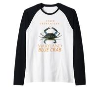Maryland Territory Crustacean Callinectes sapidus Raglan Baseball Tee