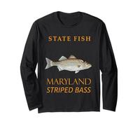 Maryland Territory Fish The Striped Bass Long Sleeve T-Shirt