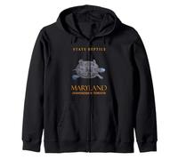 Maryland Territory Reptile The Freshwater Turtle. Zip Hoodie