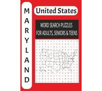 Maryland Word Search Puzzle Book: Fun Word Search Book For Adults, Senior, And Teens Promoting Healthy Brain Activity And Memory And More | 6x9 ... ... Gift for Vacation, Holidays and Free Time