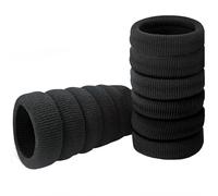 MARYLAVENDER Large Stretch Thick Hair Ties for All Hair Types Seamless Terry Cloth Hair Ponies Elastics Ponytail Holders Hair Scrunchies for Thick Hair Hair Accessories Women Girls 12-Pack