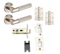 Marylebone Knurled Lever On Rose Door Pack - Brushed Nickel - Handle/hinges/door Latch - Designer Levers
