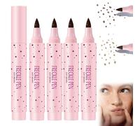 Marylia Water Resistant Faux Freckles, Freckle Pen, Liquid Freckl Pen, Freckl Stamp Makeup Pe, Natural Lifelike Faux Freckls Makeup Pe for Natural Sunkissed Makeu (Mix/4 Pcs)