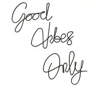 Marynee Good Vibes Only Wall Decor Signs Metal Letters Wall Decor Inspirational Wall Decals for Room Office Home Wall, 9x6 Inches, Black