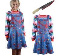 Maryparty Chucky Costume Adults Chucky Fancy Dress for Halloween Party (Style-1, S)