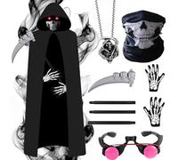 Maryparty Grim Reaper Death Robe Halloween Phantom of Darkness Fancy Dress Costume for Adult Child (150)