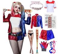 Maryparty Quinn Costume for Kids Adult Quinn Fancy Dress Halloween Villain Costume for Halloween Cosplay