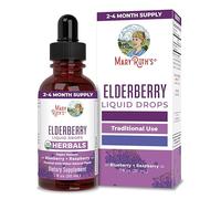 MaryRuth Organics, Elderberry Drops, Blueberry & Raspberry Flavor, Org, Dietary Supplement, 30ml, Vegan, Gluten-Free, Soy-Free