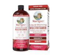 MaryRuth Organics, Liquid Morning Multivitamin Essentials+, Essential Vitamins & Minerals, Sugar Free, Raspberry Flavour, 887ml, Vegan, Gluten Free