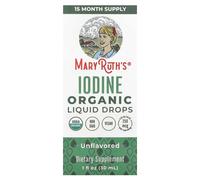 MaryRuth Organics, Organic Iodine Liquid Drops, Unflavored, 1 fl oz (30 ml)