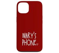 Mary's Phone Mary Personalized Name White Maroon Red Case for iPhone 13