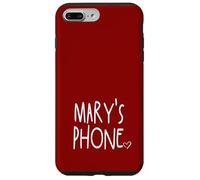 Mary's Phone Mary Personalized Name White Maroon Red Case for iPhone 7 Plus/8 Plus