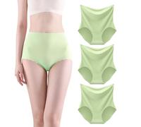 marysgift High Waisted Knickers for Women High Waisft Soft Maxi Seamless Full Briefs Sexy Underwear Lingerie 3Pack UK 8 10 5606-L, Green
