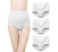 marysgift Knickers for Women Multipack 3 PACK Soft Stretchy Ladies Knickers Comfortable Cotton Pants Daily Wear Cotton Underwear White 3X UK 16 18