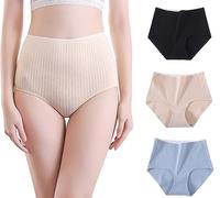 marysgift Knickers for Women Multipack High Waisted Cotton Underwear Soft Full Brief Ladies Postpartum No Ride Up Panties (BE2,L UK 8 10)