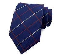 marysgift Ties for Men Ties for Mens Blue SIlk Neckties Navy Tie Plaid Comfortable and Long Classical Formal Wedding Party Novelty Gifts for Husband 015