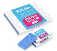 Maryton Natural Siliglass Foot Filer Refill Pad, 6-Count - Dead Hard Cracked Skin Calluses Remover, Foot Care Tool