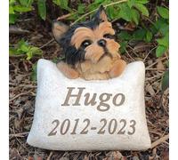 MARYTUMM Yorkshire Dog Memorial Plaque for Gardens - Personalized Pet Memorial Stone by Waterproof Resin Dog Memorial Gifts for Loss of Dog