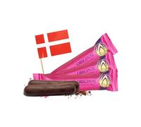 Marzipan Chocolate Bars Bundle Includes: 3x Anton Berg Original Chocolate Covered Marzipan Bar (40g Each) │with 1x Denmark Mini Flag Gift by Donny & Dev