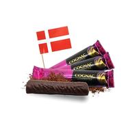Marzipan Chocolate Bundle Includes: 3x Anton Berg Cognac Chocolate Covered Marzipan Bar - Marcipanbrod (40g Each) │and Denmark Mini Flag Gift by Donny & Dev