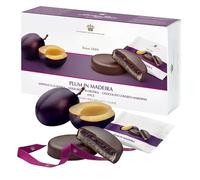 Marzipan Liqueur Chocolates Gift Box - Plum In Madeira Liqueur Dark Chocolate Covered Marzipan 220g Sweets Hamper Gift Box with Topline Card for Stocking Fillers, Gifts for Couples
