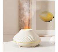 MARZIUS Air Flame Aroma Volcano Fire Diffuser For Essential Oil Humidifier 7 Color Night Light Aromatherapy Ultrasonic Cool Mist Diffuser for Home, Bedroom, Yoga, Office (White) (DQ705)